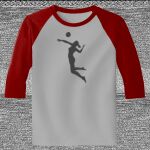 Raglan 3/4 Roundneck Shirt (Gray Body) Thumbnail
