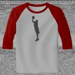 Raglan 3/4 Roundneck Shirt (Gray Body) Thumbnail