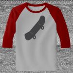 Raglan 3/4 Roundneck Shirt (Gray Body) Thumbnail
