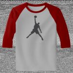 Raglan 3/4 Roundneck Shirt (Gray Body) Thumbnail