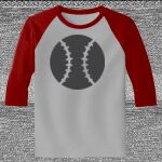 Raglan 3/4 Roundneck Shirt (Gray Body) Thumbnail
