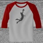 Raglan 3/4 Roundneck Shirt (Gray Body) Thumbnail