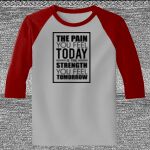 Raglan 3/4 Roundneck Shirt (Gray Body) Thumbnail