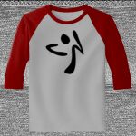 Raglan 3/4 Roundneck Shirt (Gray Body) Thumbnail