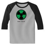Raglan 3/4 Roundneck Shirt (Gray Body) Thumbnail