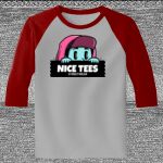 Raglan 3/4 Roundneck Shirt (Gray Body) Thumbnail