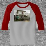 Raglan 3/4 Roundneck Shirt (Gray Body) Thumbnail