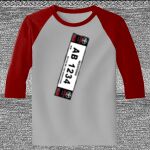 Raglan 3/4 Roundneck Shirt (Gray Body) Thumbnail