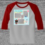 Raglan 3/4 Roundneck Shirt (Gray Body) Thumbnail