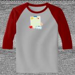 Raglan 3/4 Roundneck Shirt (Gray Body) Thumbnail