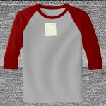 Raglan 3/4 Roundneck Shirt (Gray Body) Thumbnail