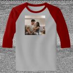 Raglan 3/4 Roundneck Shirt (Gray Body) Thumbnail