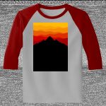 Raglan 3/4 Roundneck Shirt (Gray Body) Thumbnail