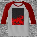 Raglan 3/4 Roundneck Shirt (Gray Body) Thumbnail