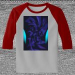 Raglan 3/4 Roundneck Shirt (Gray Body) Thumbnail