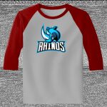 Raglan 3/4 Roundneck Shirt (Gray Body) Thumbnail