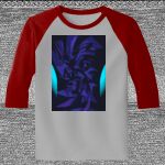 Raglan 3/4 Roundneck Shirt (Gray Body) Thumbnail