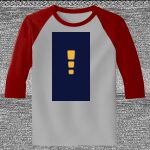 Raglan 3/4 Roundneck Shirt (Gray Body) Thumbnail