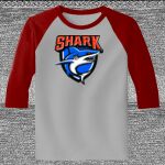 Raglan 3/4 Roundneck Shirt (Gray Body) Thumbnail