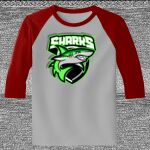 Raglan 3/4 Roundneck Shirt (Gray Body) Thumbnail