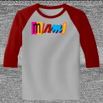 Raglan 3/4 Roundneck Shirt (Gray Body) Thumbnail