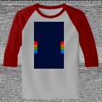 Raglan 3/4 Roundneck Shirt (Gray Body) Thumbnail