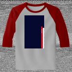 Raglan 3/4 Roundneck Shirt (Gray Body) Thumbnail