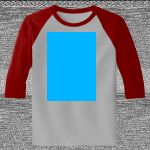 Raglan 3/4 Roundneck Shirt (Gray Body) Thumbnail