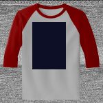 Raglan 3/4 Roundneck Shirt (Gray Body) Thumbnail