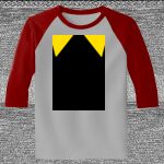 Raglan 3/4 Roundneck Shirt (Gray Body) Thumbnail