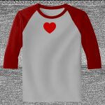 Raglan 3/4 Roundneck Shirt (Gray Body) Thumbnail