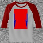 Raglan 3/4 Roundneck Shirt (Gray Body) Thumbnail