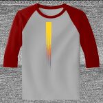 Raglan 3/4 Roundneck Shirt (Gray Body) Thumbnail