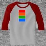 Raglan 3/4 Roundneck Shirt (Gray Body) Thumbnail