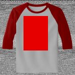 Raglan 3/4 Roundneck Shirt (Gray Body) Thumbnail