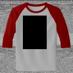 Raglan 3/4 Roundneck Shirt (Gray Body) Thumbnail