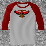 Raglan 3/4 Roundneck Shirt (Gray Body) Thumbnail