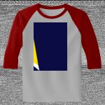 Raglan 3/4 Roundneck Shirt (Gray Body) Thumbnail