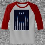 Raglan 3/4 Roundneck Shirt (Gray Body) Thumbnail