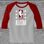 Raglan 3/4 Roundneck Shirt (Gray Body) Thumbnail