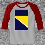 Raglan 3/4 Roundneck Shirt (Gray Body) Thumbnail