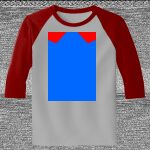 Raglan 3/4 Roundneck Shirt (Gray Body) Thumbnail