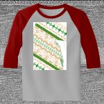 Raglan 3/4 Roundneck Shirt (Gray Body) Thumbnail