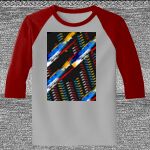 Raglan 3/4 Roundneck Shirt (Gray Body) Thumbnail