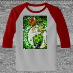 Raglan 3/4 Roundneck Shirt (Gray Body) Thumbnail