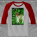 Raglan 3/4 Roundneck Shirt (Gray Body) Thumbnail