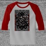 Raglan 3/4 Roundneck Shirt (Gray Body) Thumbnail