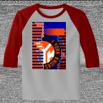 Raglan 3/4 Roundneck Shirt (Gray Body) Thumbnail