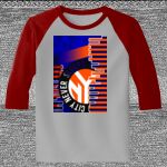 Raglan 3/4 Roundneck Shirt (Gray Body) Thumbnail