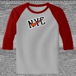 Raglan 3/4 Roundneck Shirt (Gray Body) Thumbnail